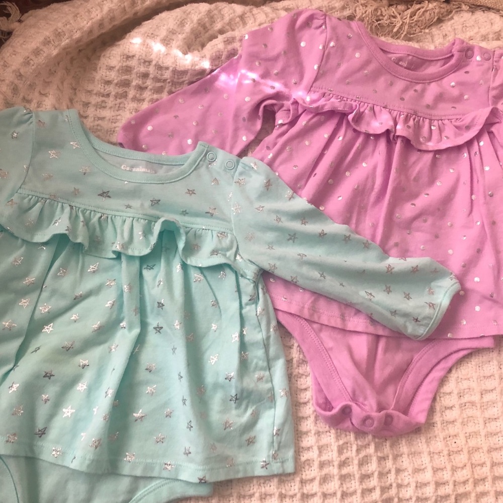 Two Garanimals  dresses purple and mint green